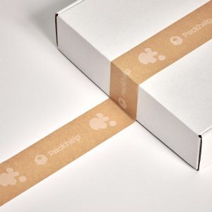 Roll of kraft packing tape for sealing moving boxes